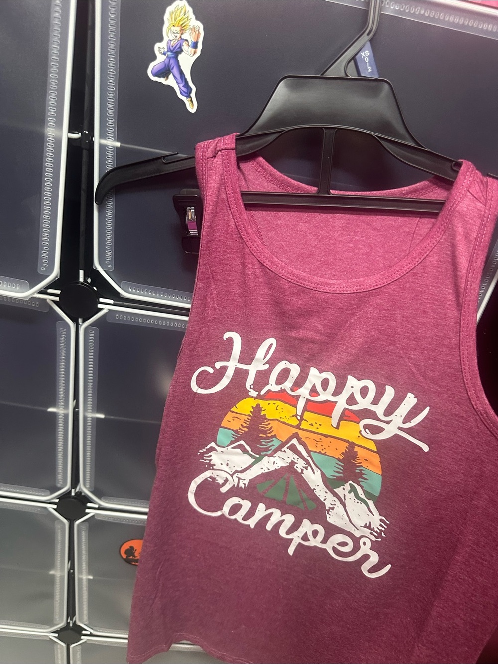 & Other Stories Berry Pink 'Happy Camper' Graphic Tank